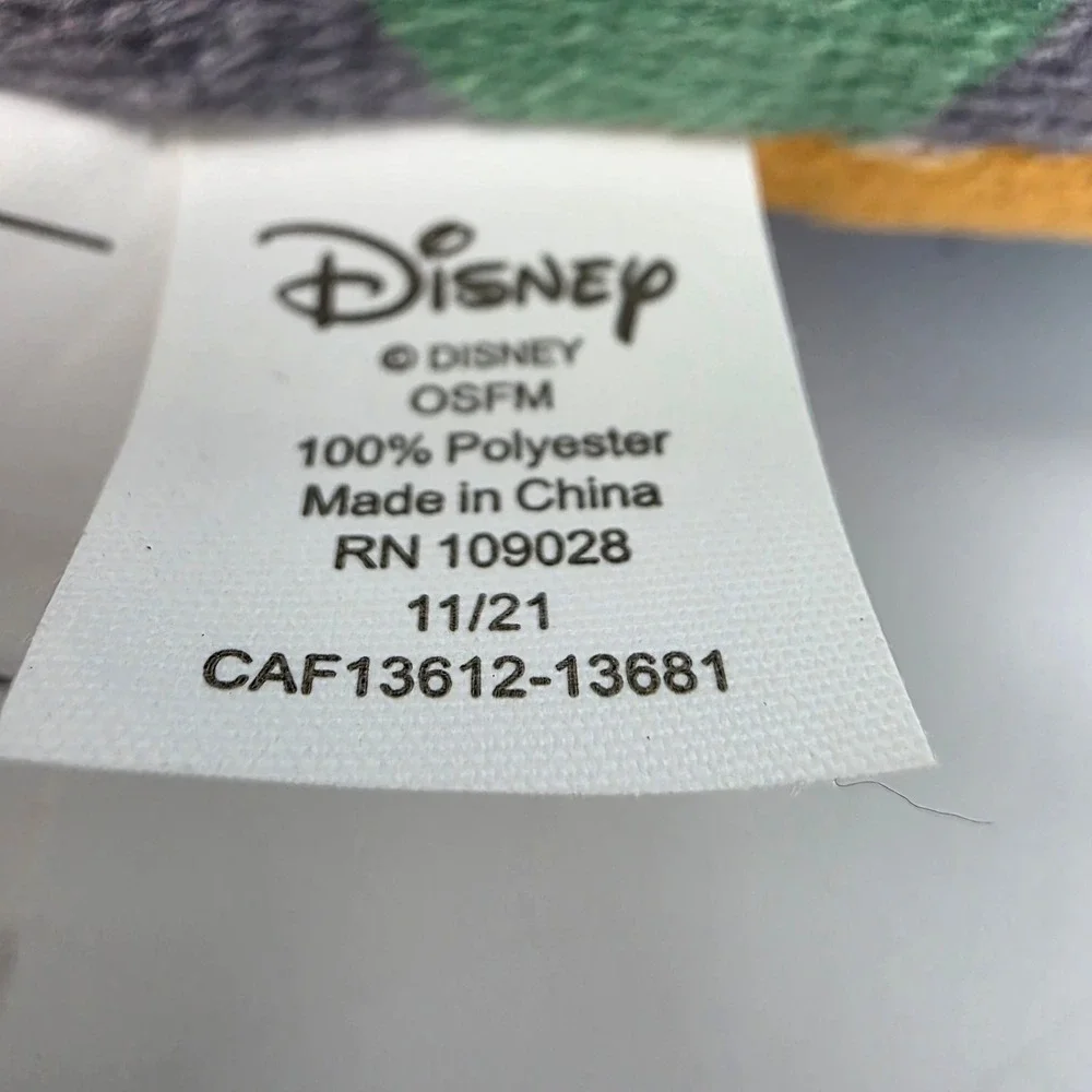 Disney Mickey Mouse Travel Neck Pillow Gray Multi Color Snap Closure New NWT